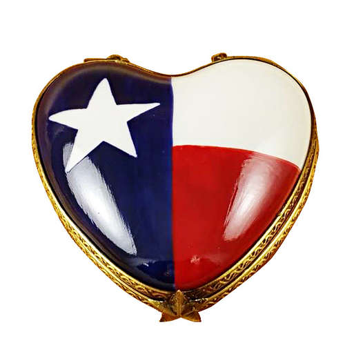 Rochard Heart - Texas Flag Limoges Box