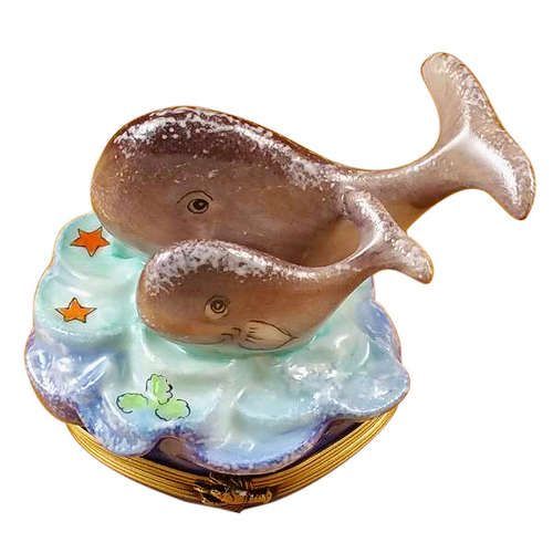 Rochard Whale with Baby Limoges Box