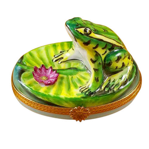 Rochard Frog on Lily Pad Limoges Box