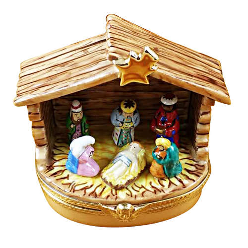 Rochard Nativity Stable Limoges Box