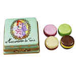 Rochard Square Box with Macarons De Paris