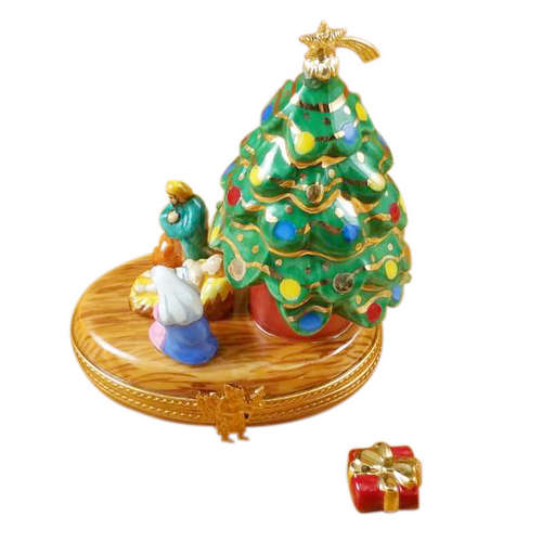 Rochard Christmas Tree with Nativity Limoges Box