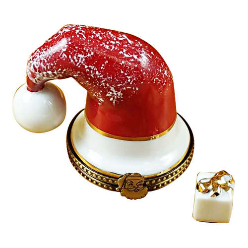 Rochard Santa Hat with Present Limoges Box