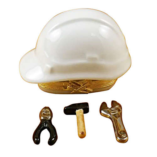 Rochard Hard Hat with Tools Limoges Box