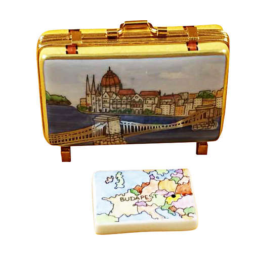 Rochard Budapest Suitcase Limoges Box
