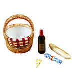 Rochard Picnic Basket with Wine Bottle
