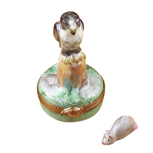 Rochard Falcon with Mouse Limoges Box