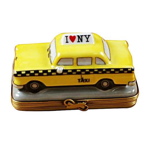 Rochard Yellow Taxi - I (Heart) NY Limoges Box