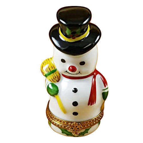 Rochard Snowman Limoges Box