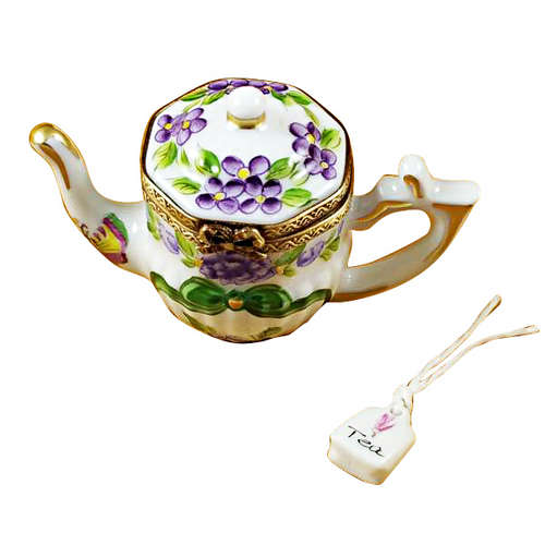 Rochard Teapot-Butterfly Limoges Box