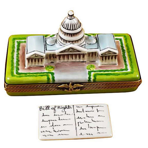 Rochard Capital Dome with Removable Bill of Rights Limoges Box