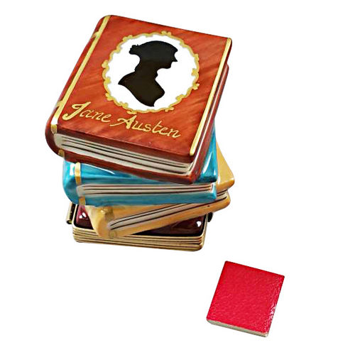 Rochard Jane Austen Stack of Books Limoges Box