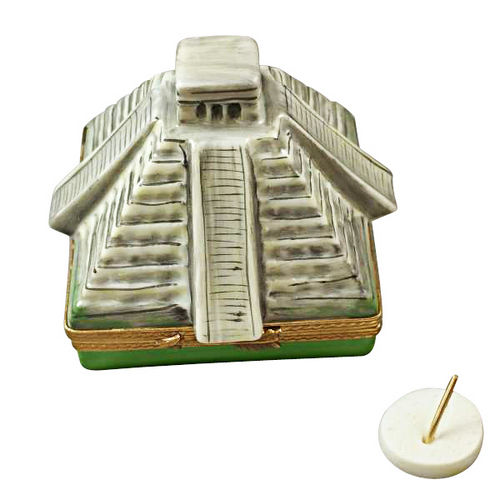 Rochard Mayan Pyramid with Removable Sundial Limoges Box