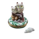 Rochard 2 Owls with Snow Mouse