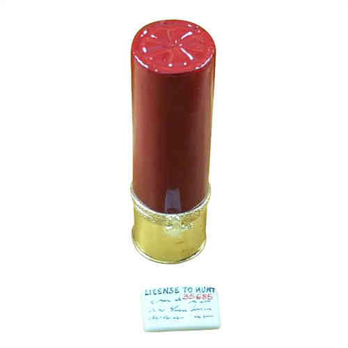 Rochard Shotgun Shell with Hunting License Limoges Box