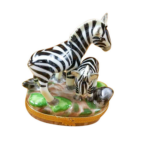Rochard Zebra and Baby Limoges Box