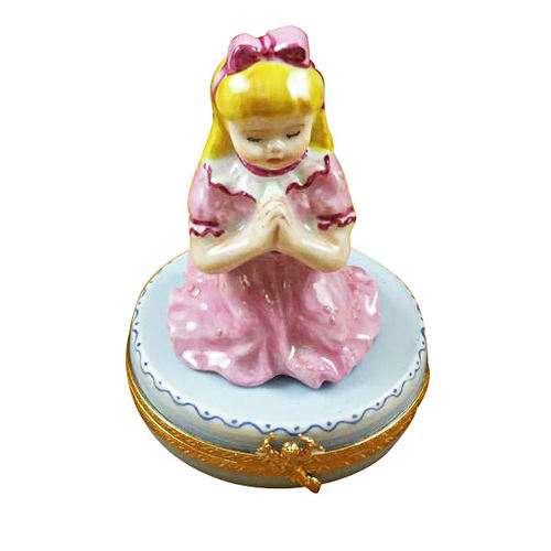 Rochard Blond Girl Praying Limoges Box