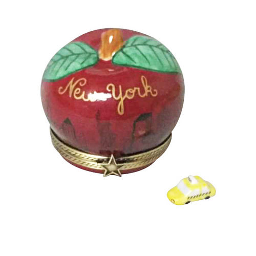 Rochard I Love New York Apple with Taxi Limoges Box
