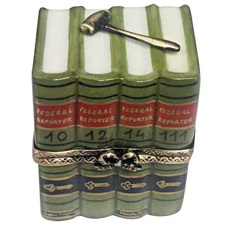 Rochard Law Books with Gavel Limoges Box