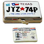 Rochard Texas License Plate with Driver's License