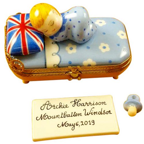 Rochard Archie Harrison Mountbatten-Windsor Sleeping Limoges Box