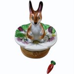 Rochard Brown Rabbit on Leaf w/ Carrot