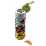 Rochard Tropical Tall Cocktail Glass with Straw