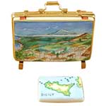 Rochard Sicily Suitcase with Removable Map