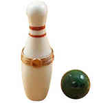 Rochard White Bowling Pin with Removable Bowling Ball