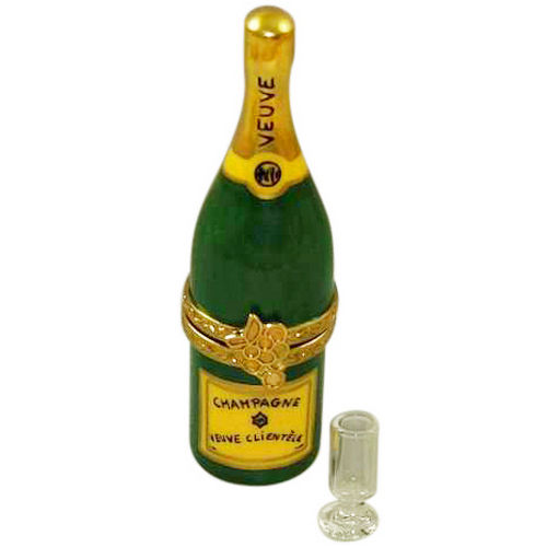 Rochard Champagne Bottle with Flute Limoges Box