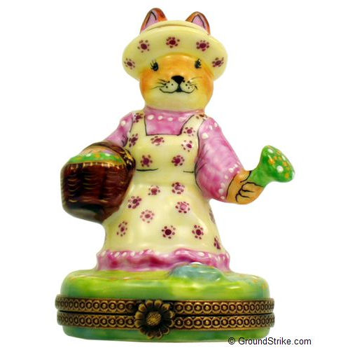 Chanille Bunny with Basket Limoges Box