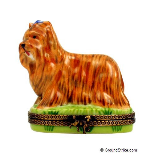 Chanille Small Terrier Limoges Box